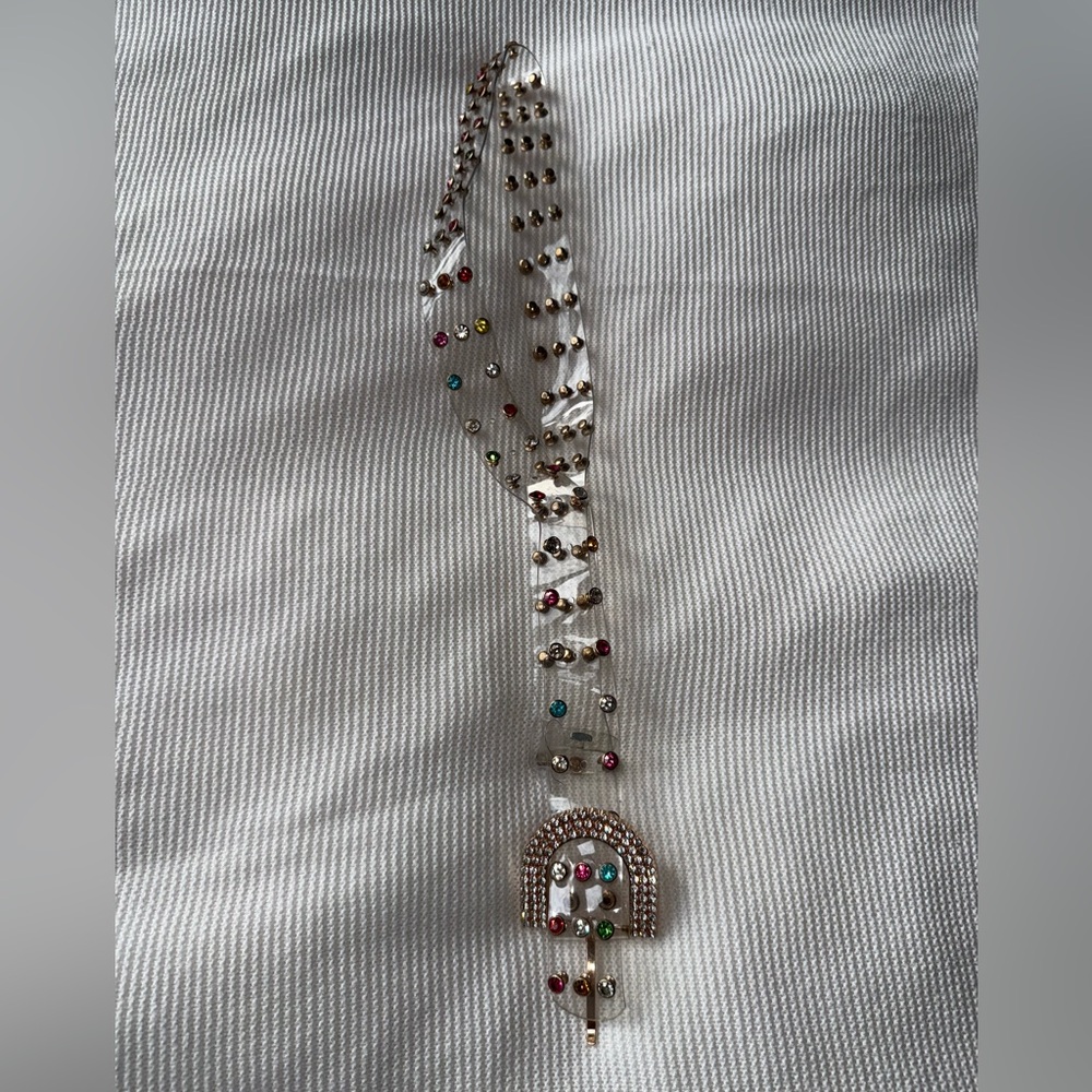 Dolls Kill Multicolor Rhinestoned Belt
